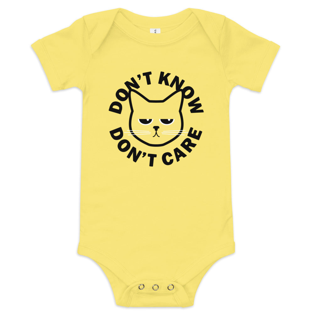 Don't Know Don't Care Kid's Onesie