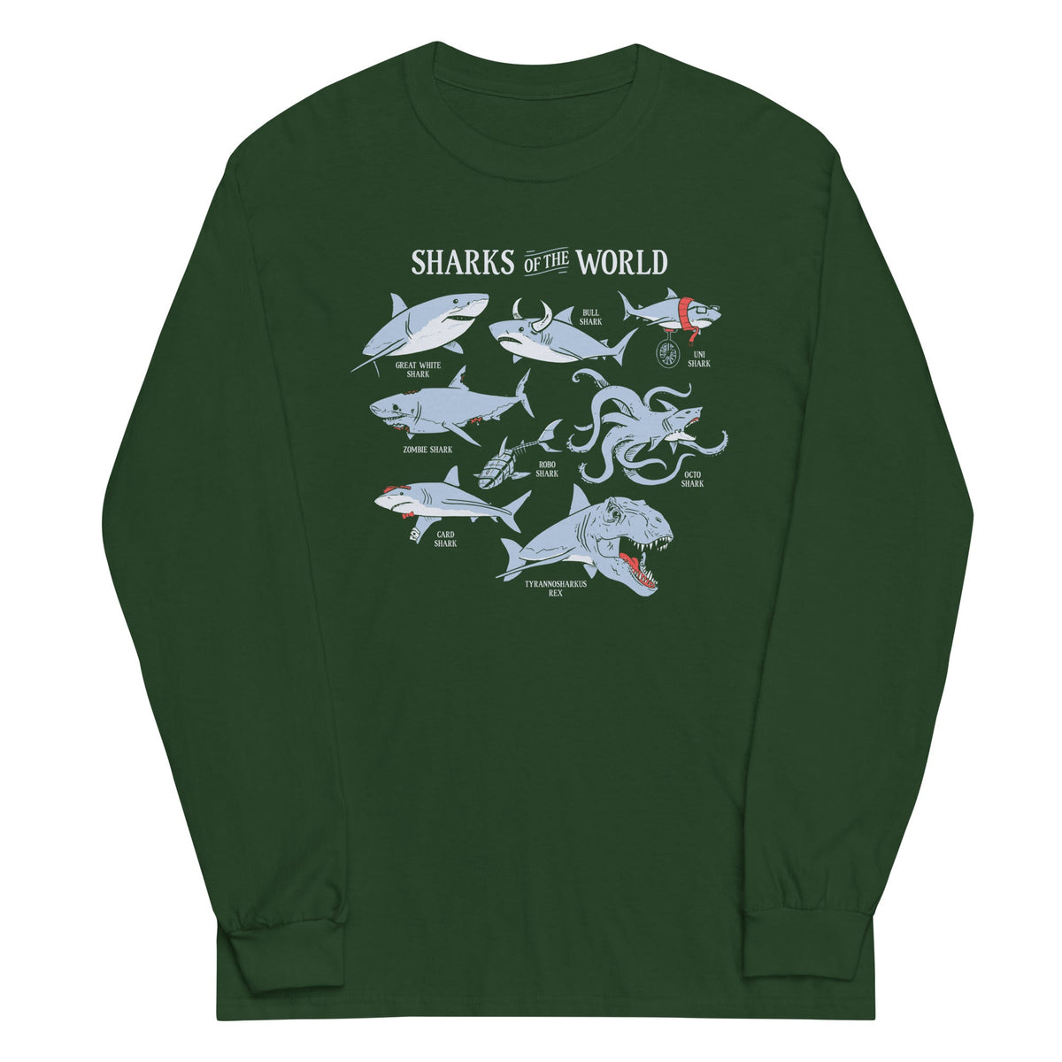 Sharks Of The World Unisex Long Sleeve Tee product image 3