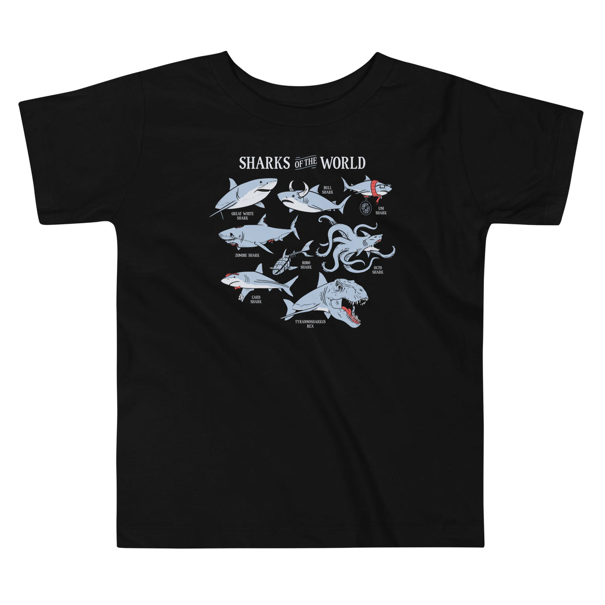 Sharks Of The World Kid's Toddler Tee product image 1