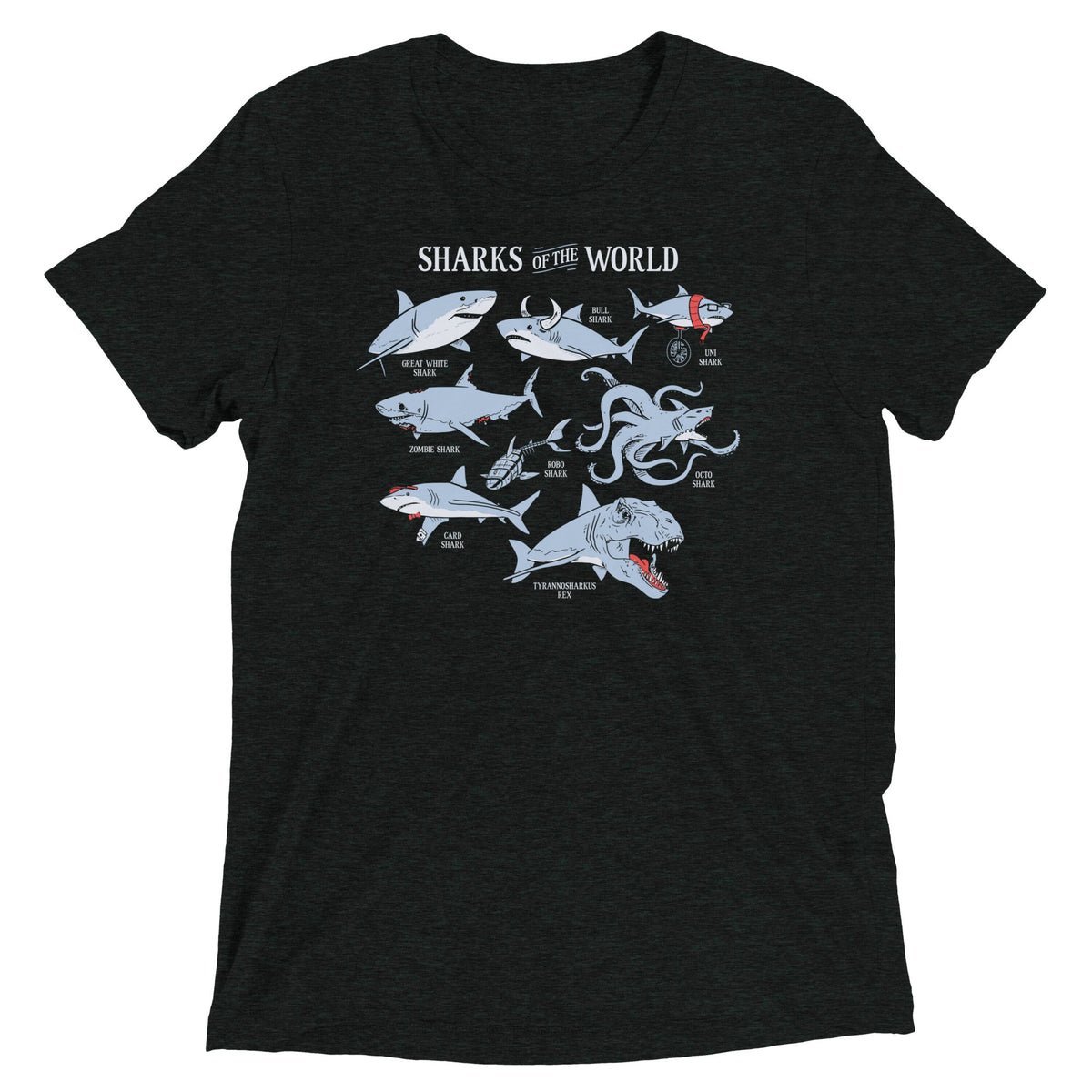 Sharks Of The World Men's Tri-Blend Tee product image 2