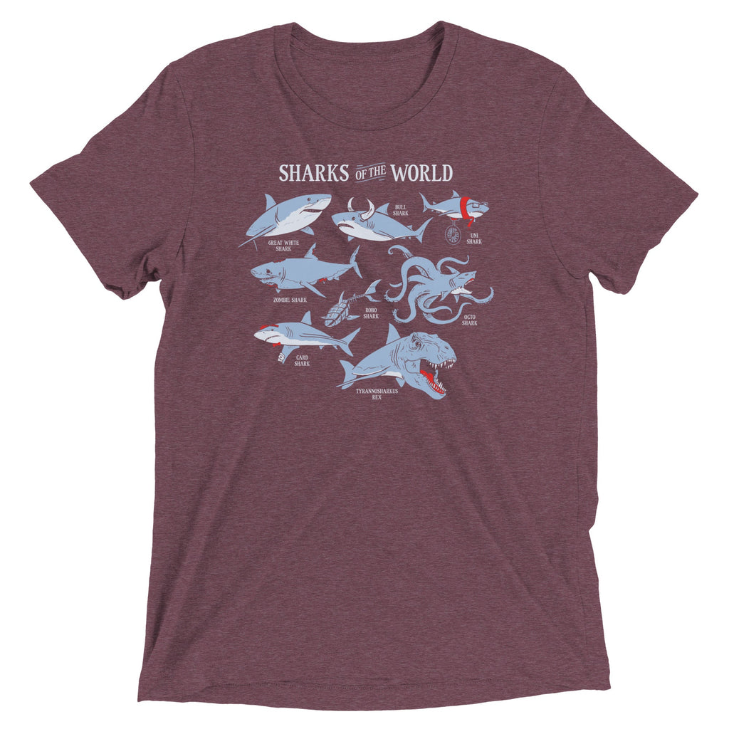 Sharks Of The World Men's Tri-Blend Tee product image 3