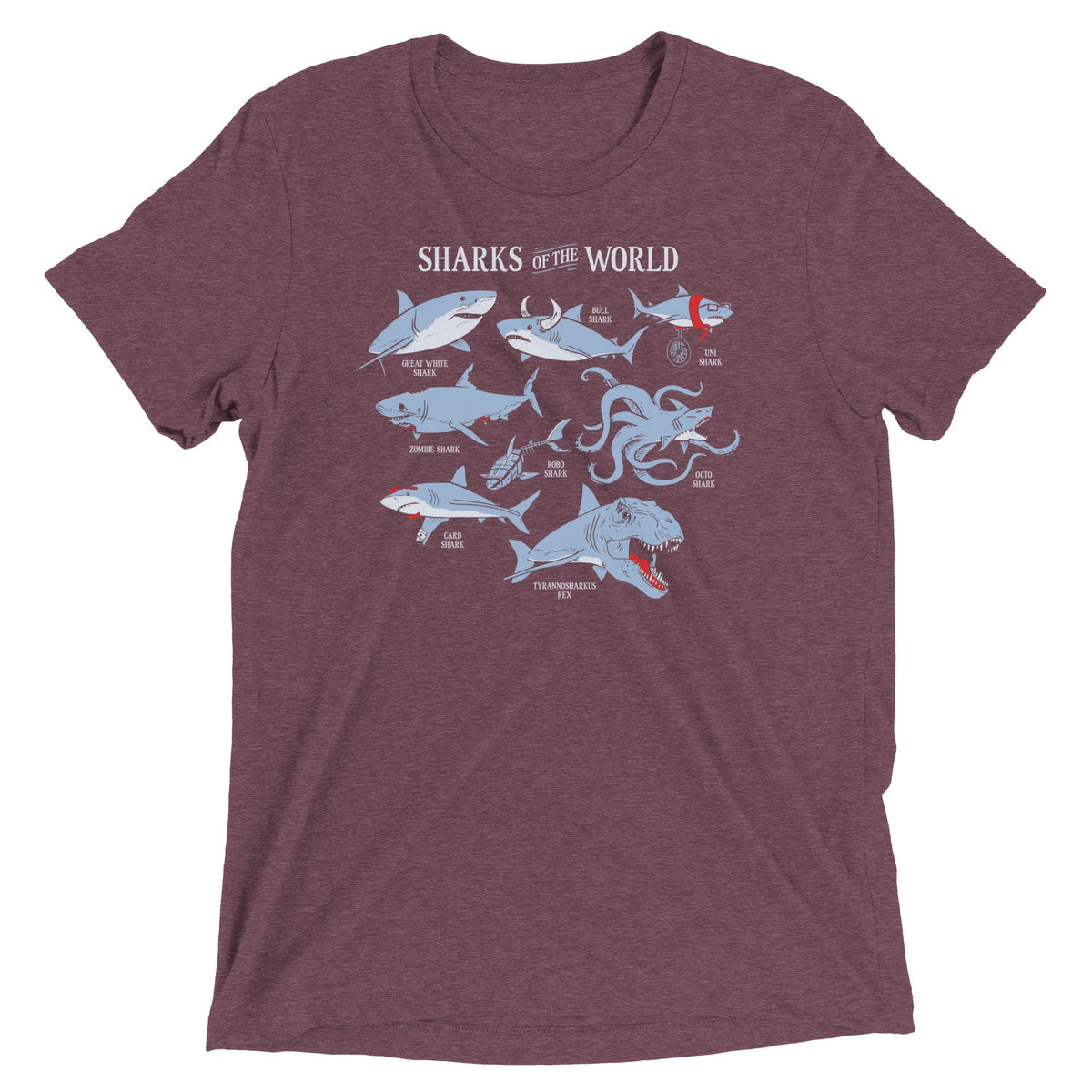 Sharks Of The World Men's Tri-Blend Tee product image 3