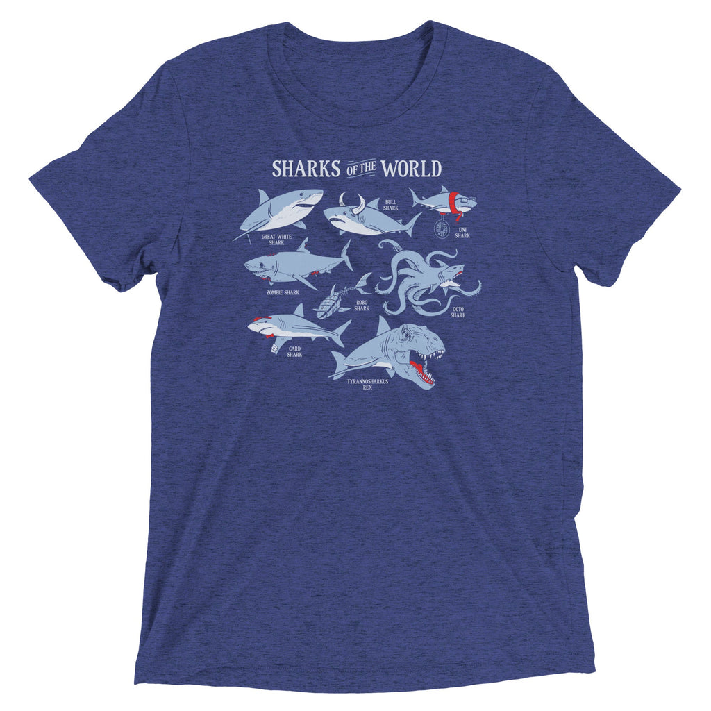 Sharks Of The World Men's Tri-Blend Tee product image 4