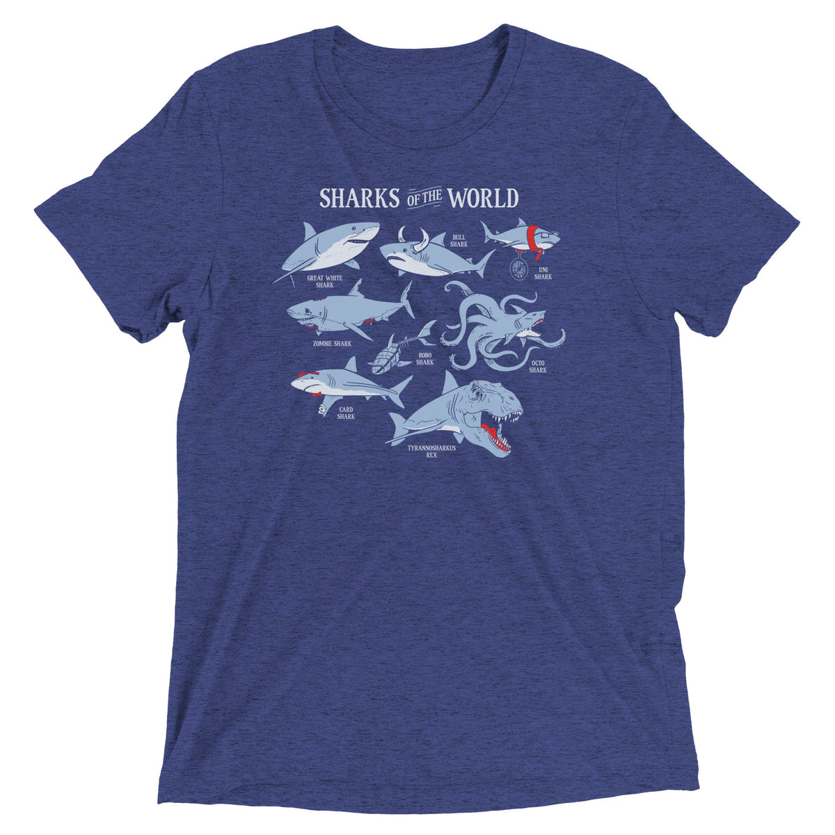 Sharks Of The World Men's Tri-Blend Tee product image 4