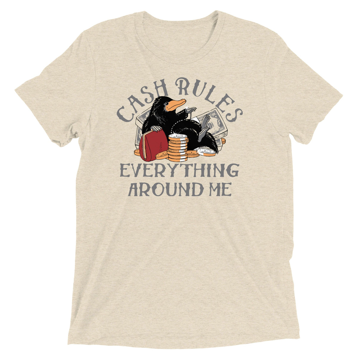 Cash Rules Everything Around Me Men's Tri-Blend Tee product image 2