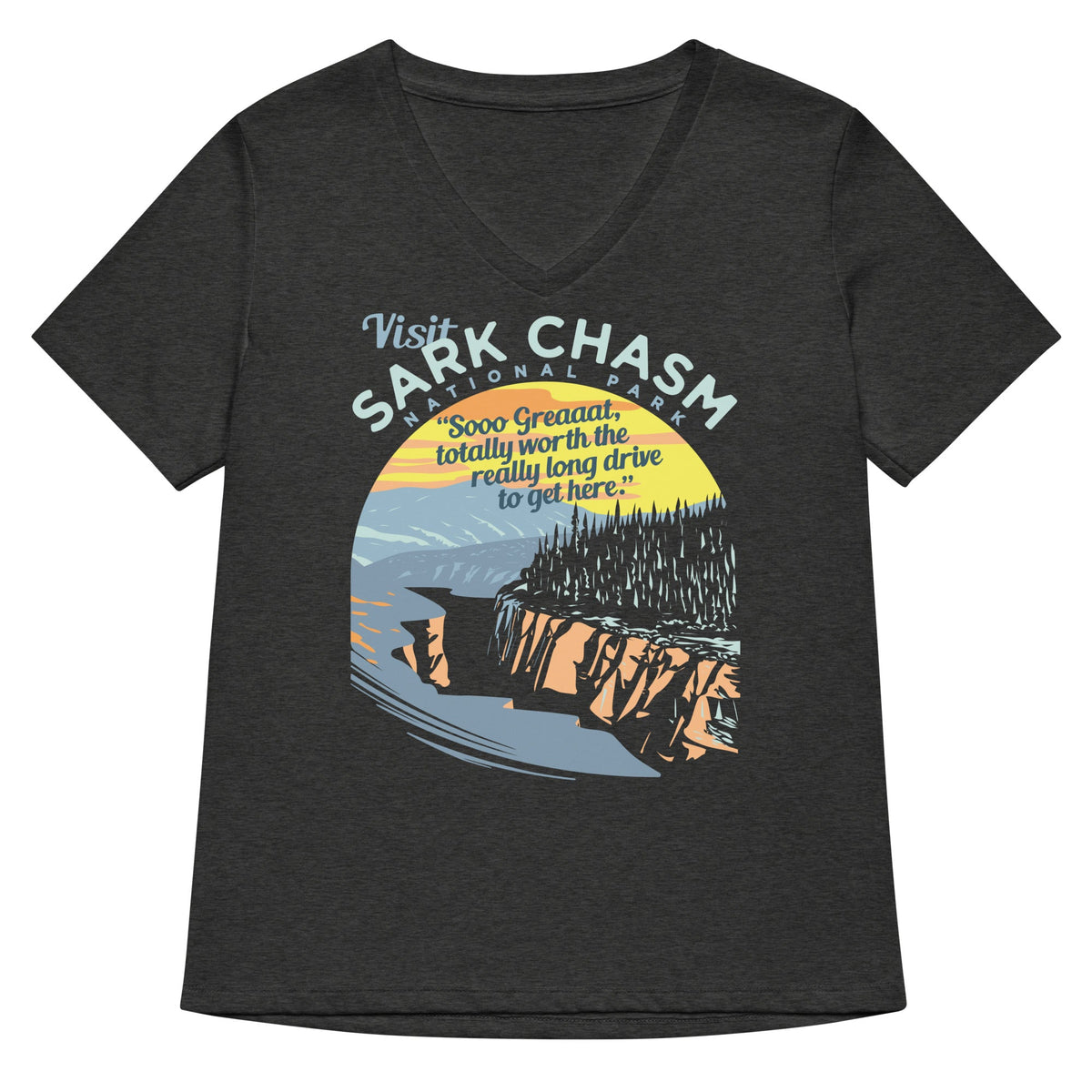 Visit Sark Chasm Women's V-Neck Tee product image 3