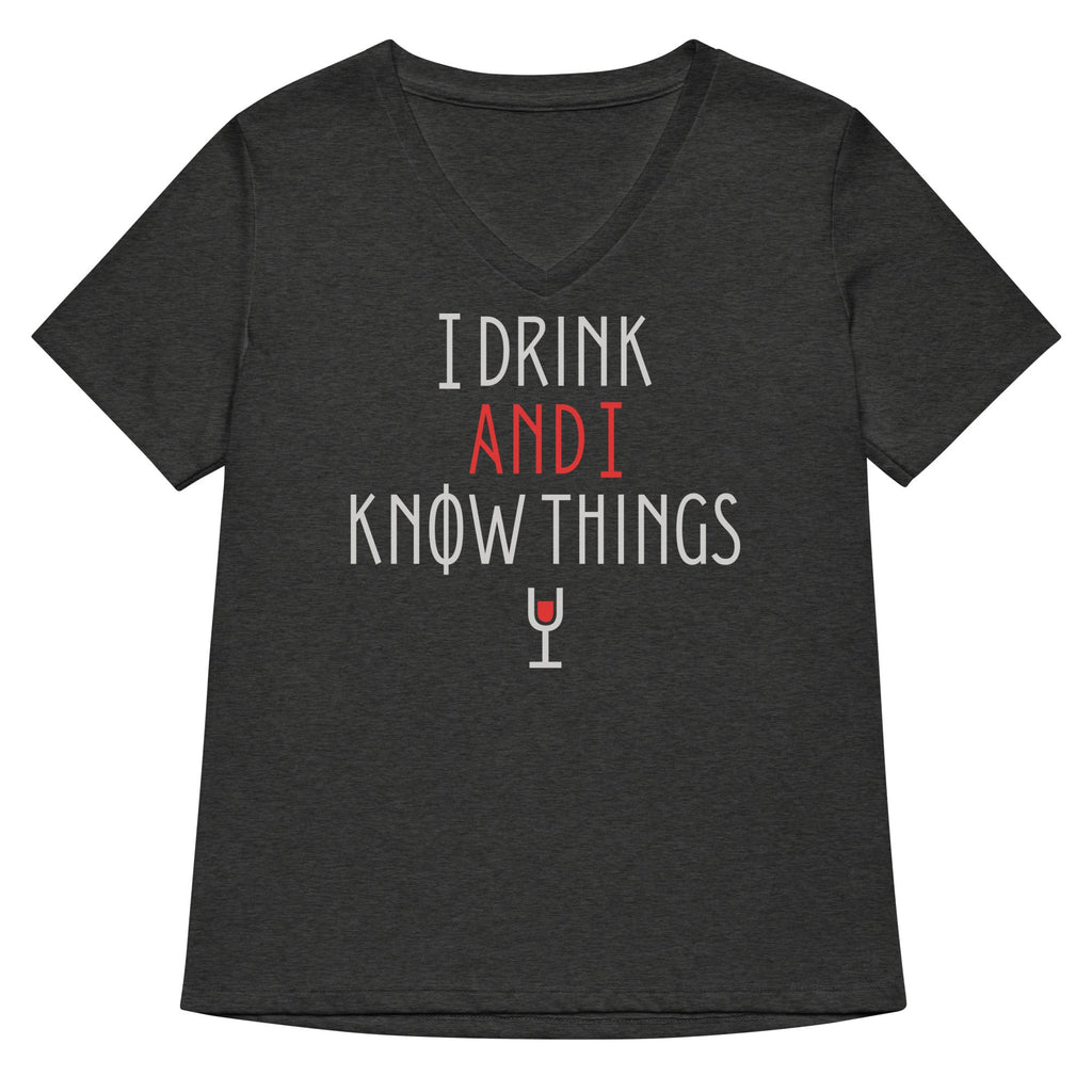 I Drink And I Know Things Women's V-Neck Tee product image 1
