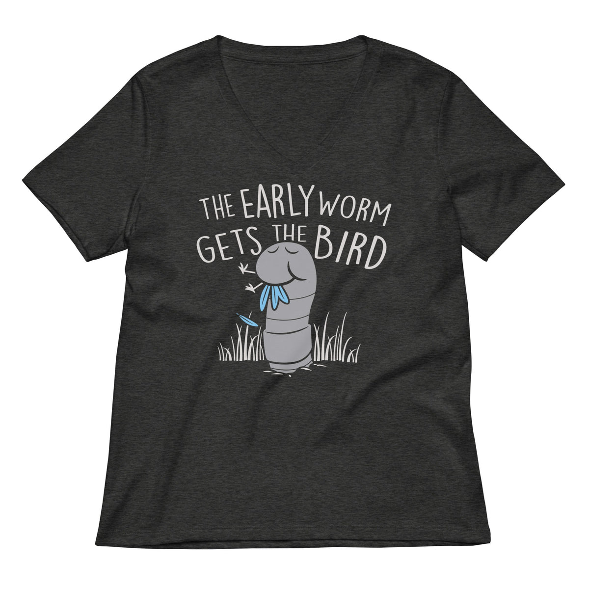 The Early Worm Gets Bird Women's V-Neck Tee product image 1