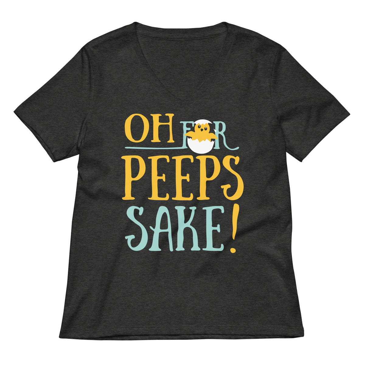 Oh For Peeps Sake Women's V-Neck Tee product image 3