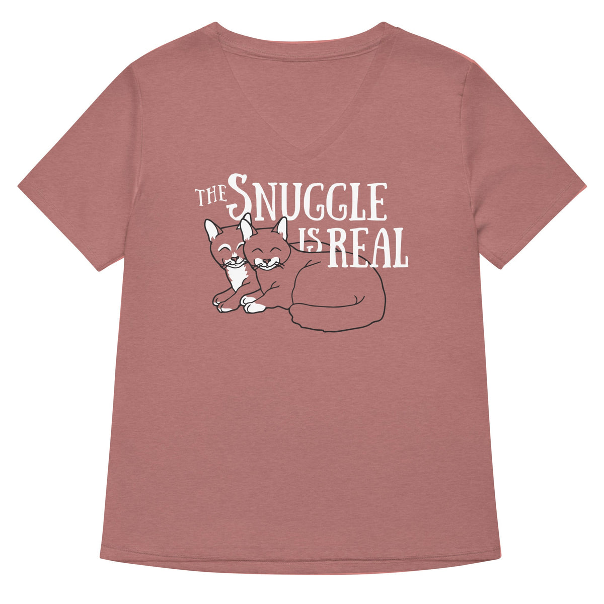 The Snuggle Is Real Women's V-Neck Tee product image 1
