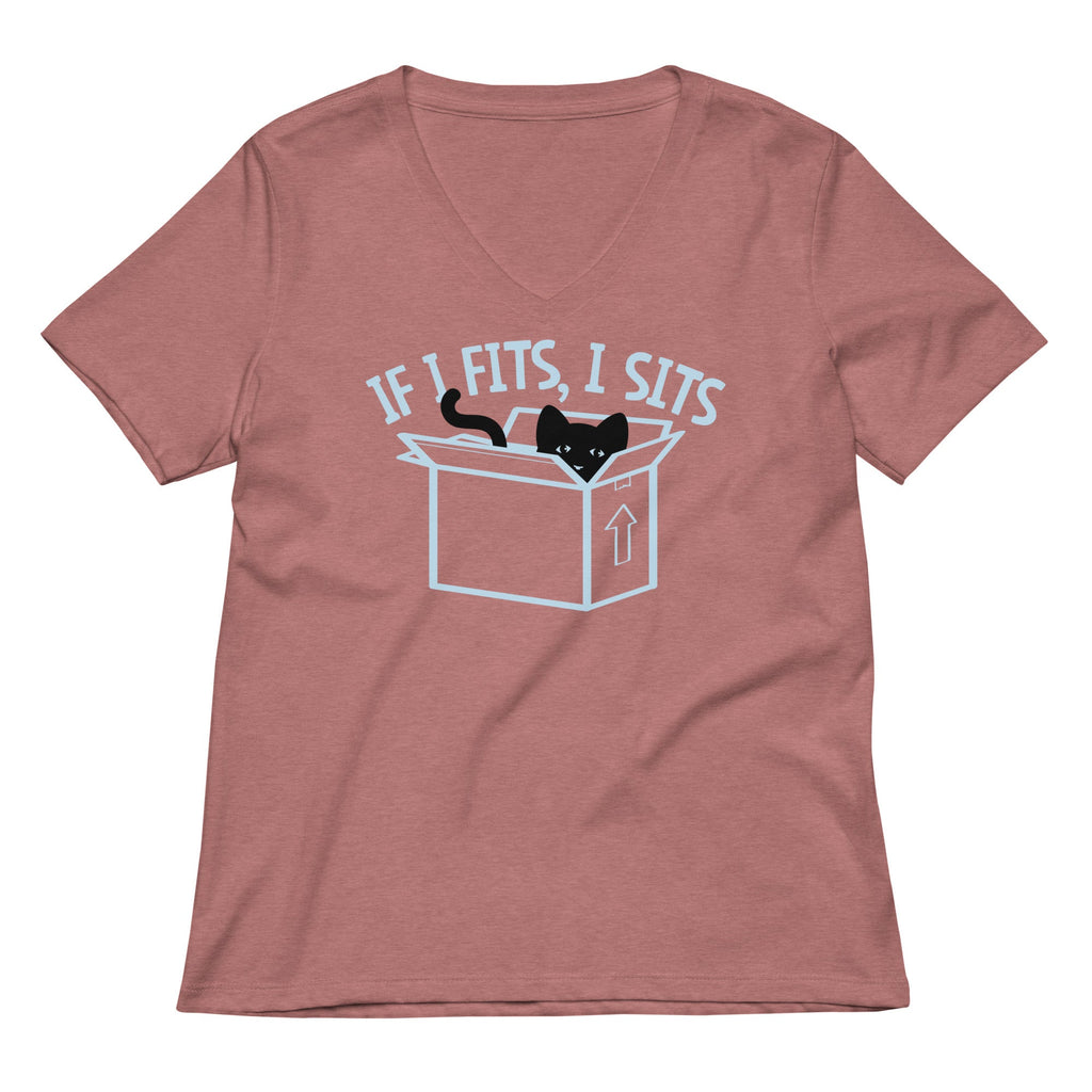 If I Fits, I Sits Women's V-Neck Tee product image 2