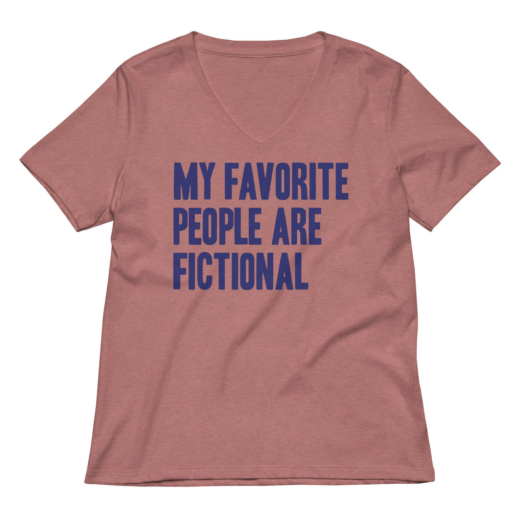 My Favorite People Are Fictional Women's V-Neck Tee product image 2