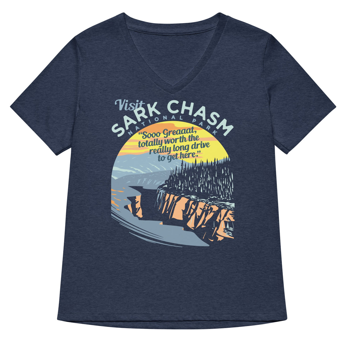 Visit Sark Chasm Women's V-Neck Tee product image 2