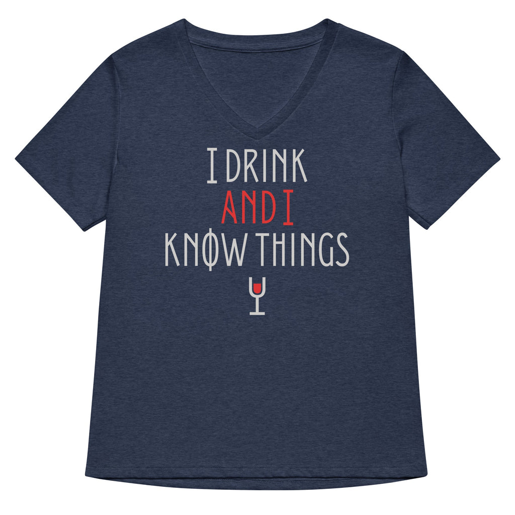 I Drink And I Know Things Women's V-Neck Tee product image 3