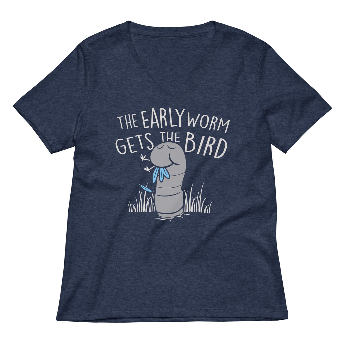 The Early Worm Gets Bird Women's V-Neck Tee product image 2