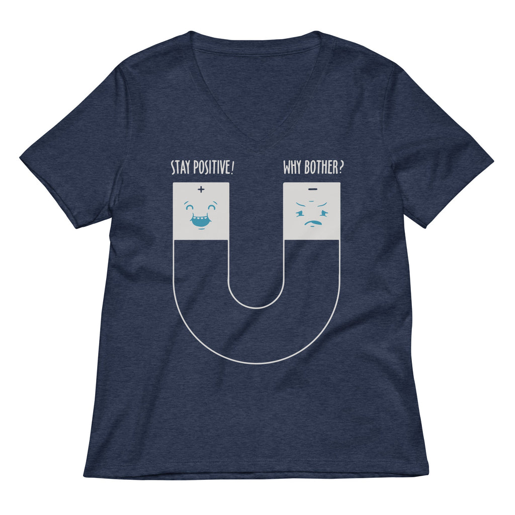 Stay Positive Women's V-Neck Tee product image 3