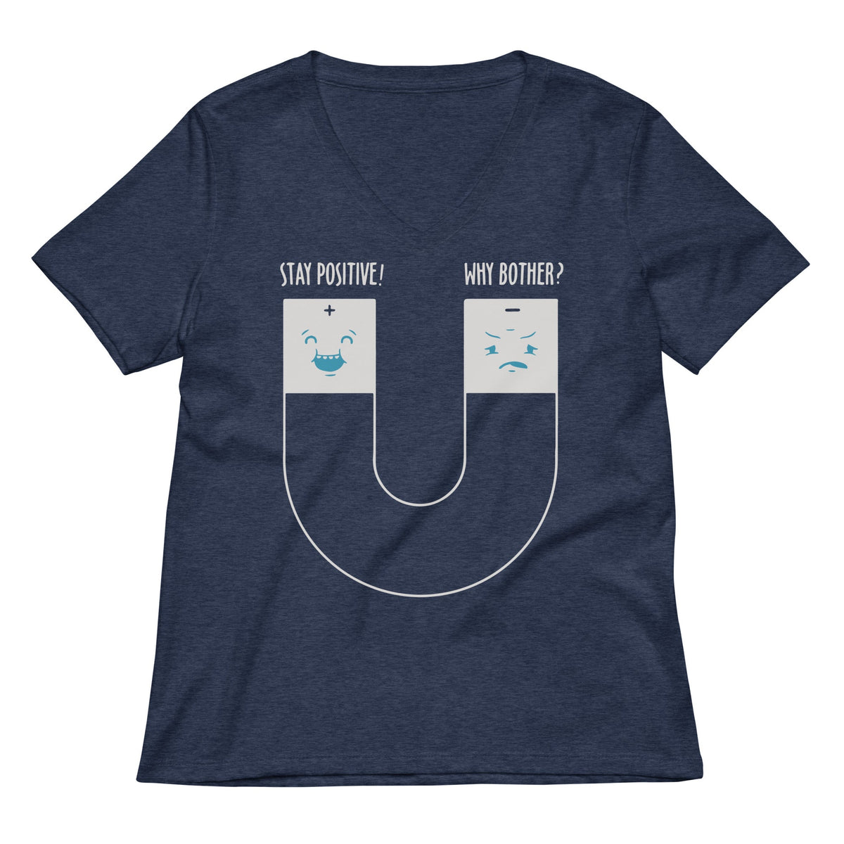 Stay Positive Women's V-Neck Tee product image 3