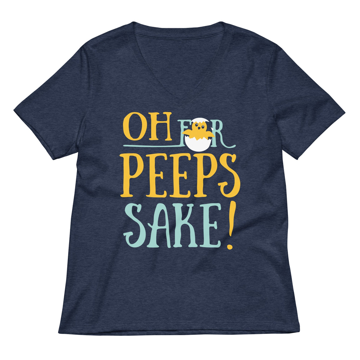 Oh For Peeps Sake Women's V-Neck Tee product image 2