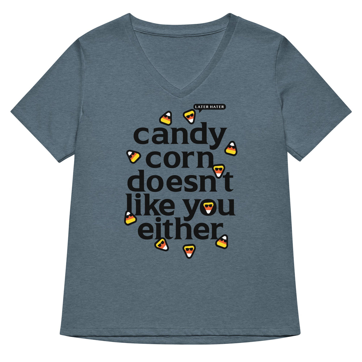 Candy Corn Doesn't Like You Either Women's V-Neck Tee product image 2