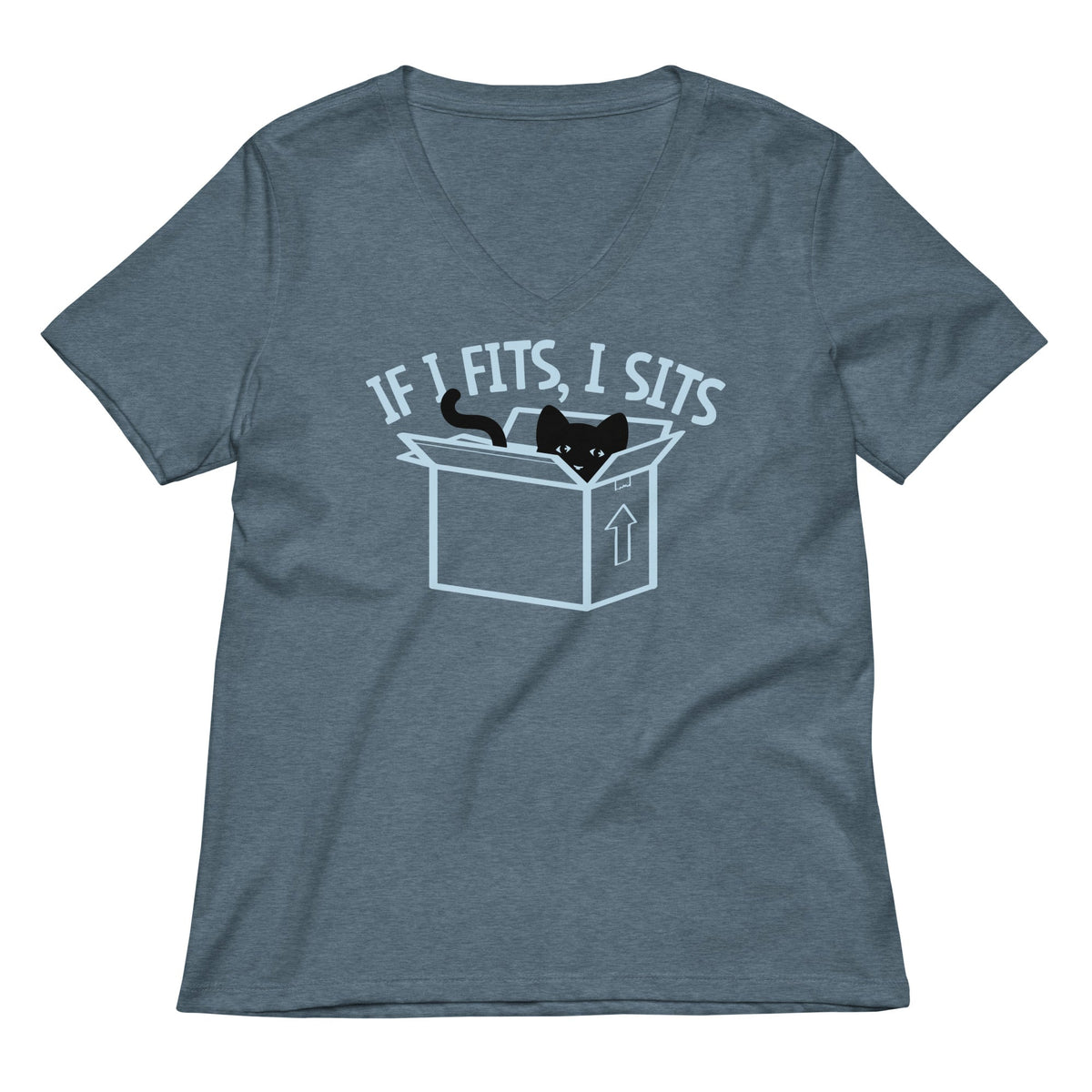 If I Fits, I Sits Women's V-Neck Tee product image 1