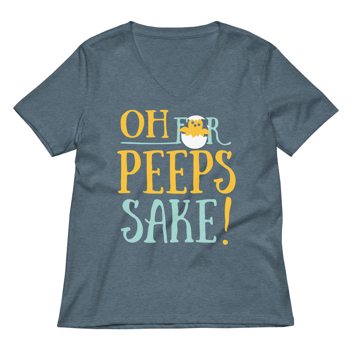 Oh For Peeps Sake Women's V-Neck Tee product image 4
