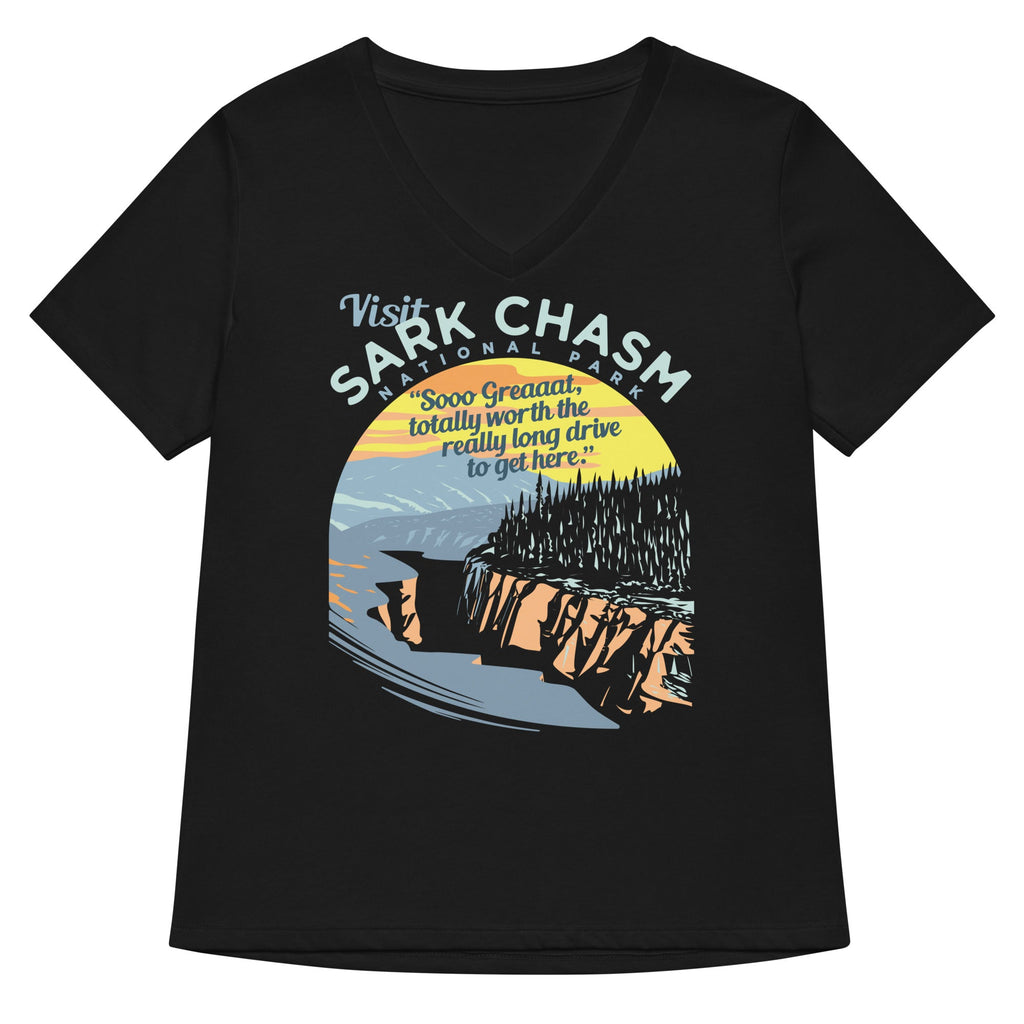 Visit Sark Chasm Women's V-Neck Tee product image 1