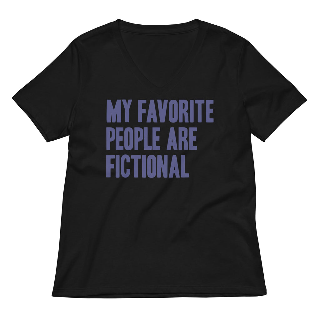 My Favorite People Are Fictional Women's V-Neck Tee product image 1