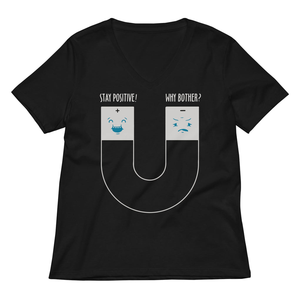 Stay Positive Women's V-Neck Tee product image 2