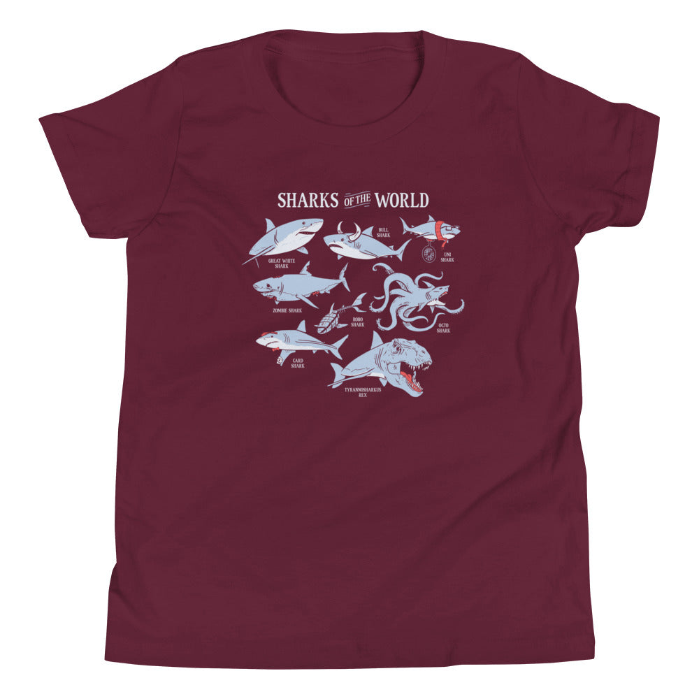 Sharks Of The World Kid's Youth Tee product image 3