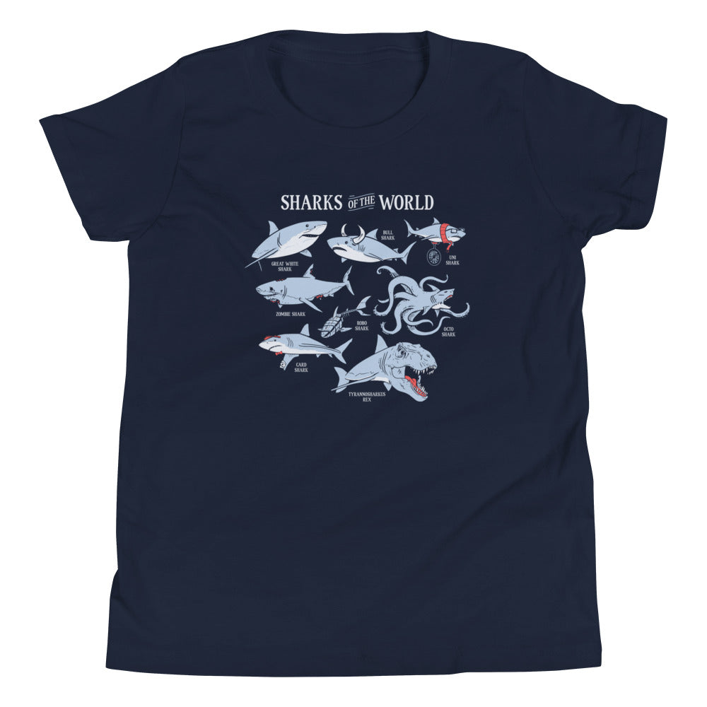 Sharks Of The World Kid's Youth Tee product image 1